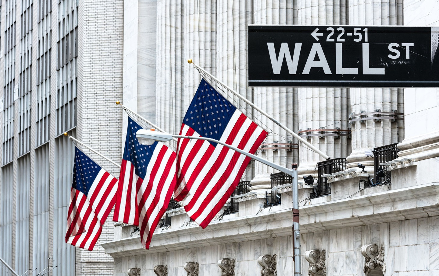 Wall street flags